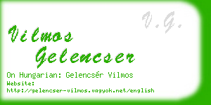 vilmos gelencser business card
